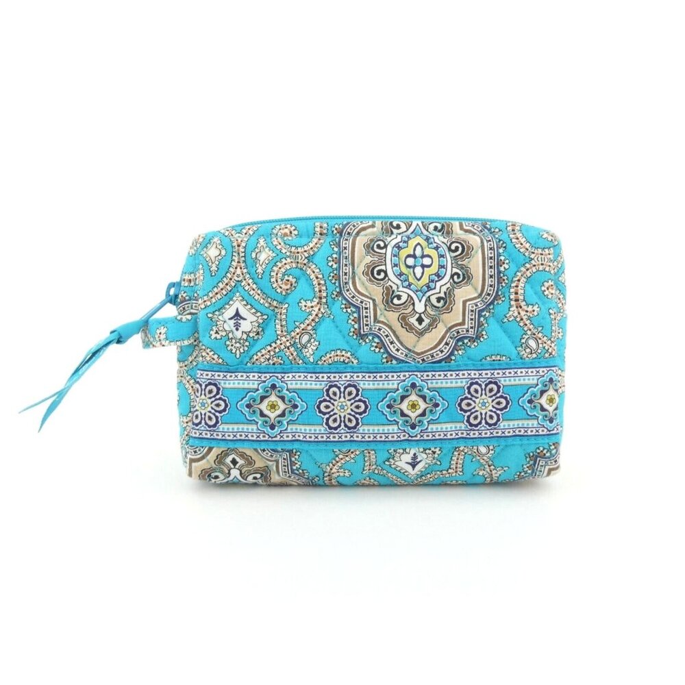 Vera Bradley Totally Turq Zip Cosmetic Case